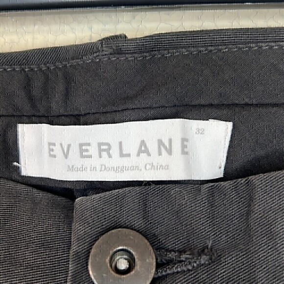 Everlane Mens Cotton Chino Trouser Pants Dark Grey size 32 - Picture 9 of 11